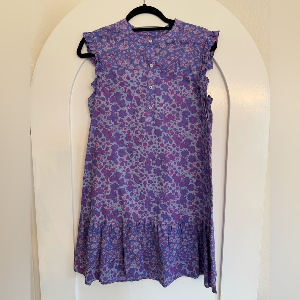 Vineyard Vines Purple Floral Kids Dress